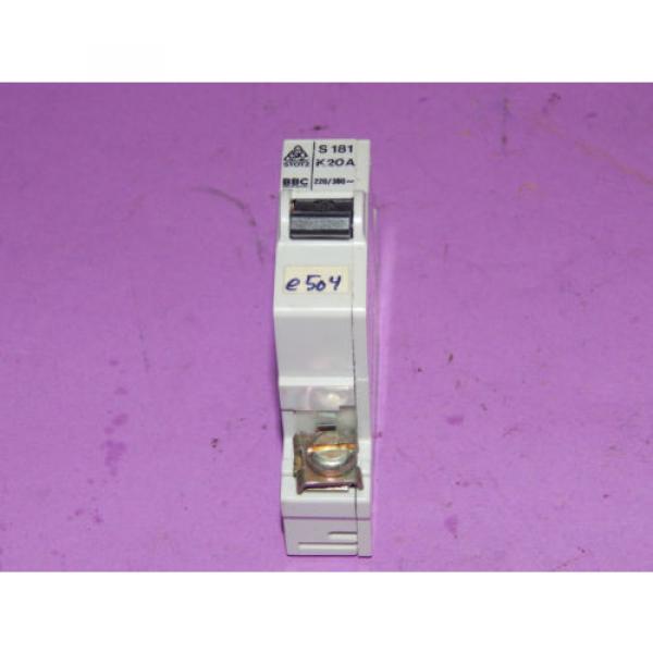 ABB Stotz-Kontakt S181-K20A Circuit Breaker 20Amp 1Pole 220/380~ S181K20A #2 image