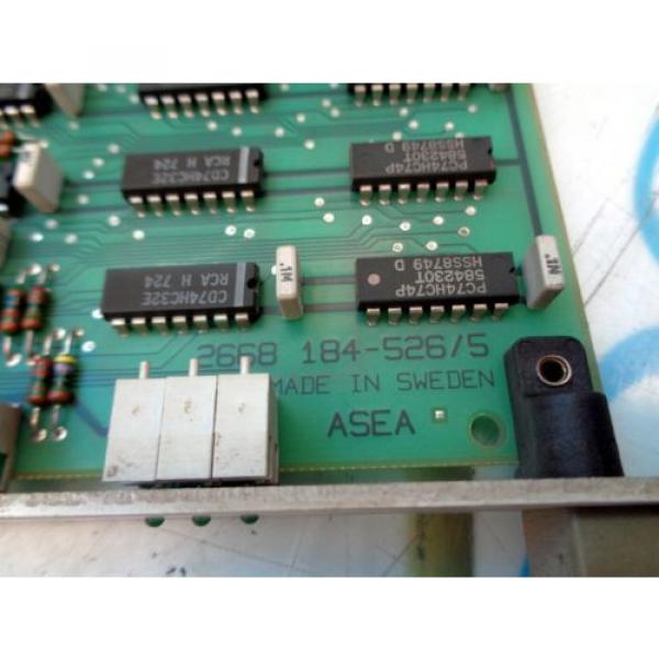 ABB ASEA BROWN BROVERI DSQC 210 2668 184-526/5 ROBOTIC SAFETY BOARD #4 image