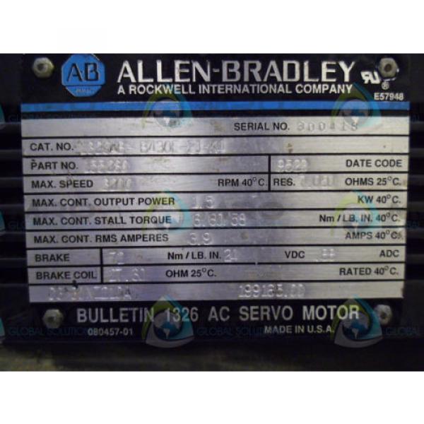 ALLEN BRADLEY 1326AB-B430E-21-K4 AC SERVO MOTOR 1.5 KW 3200 RPM *NEW NO BOX* #1 image