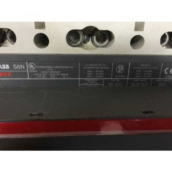 800 AMP ABB S6N E93565, Issue # AB5649, 600VAC, Circuit Breaker Disconnect #12 image