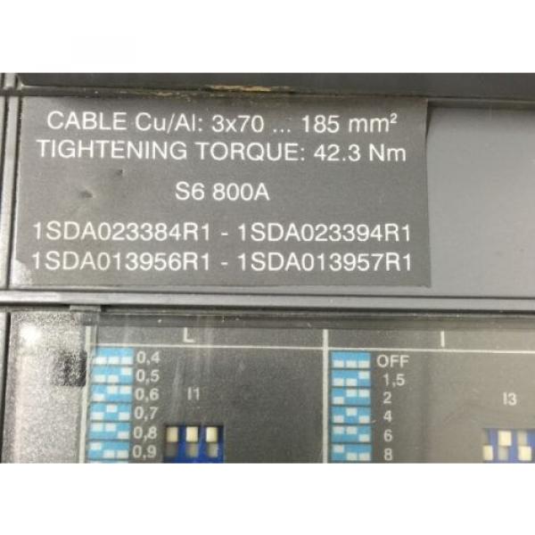 ABB S6N 3 Pole, 800 Amps, 600 VAC Circuit Breaker. #3 image