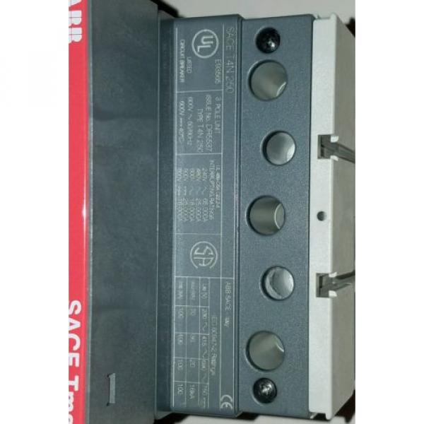 ABB SACE T4N 250 CIRCUIT BREAKER With ROTARY HANDLE 3 POLE 660VAC 250amp PR221DS #4 image