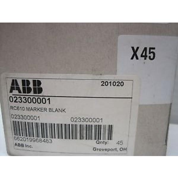 BOX OF 45 NEW SEALED ABB 023300001 BLANK MARKERS #1 image