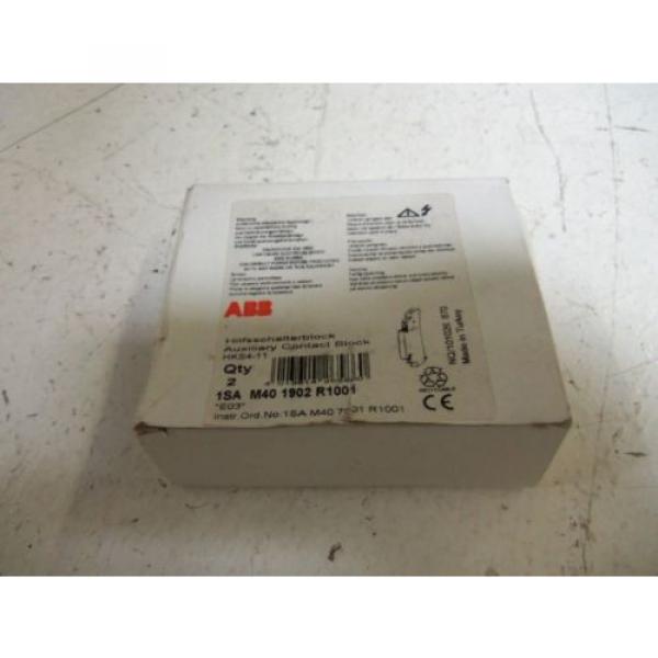 LOT OF 2 ABB HKS4-11 AUXILIARY CONTACT *NEW IN BOX* #1 image