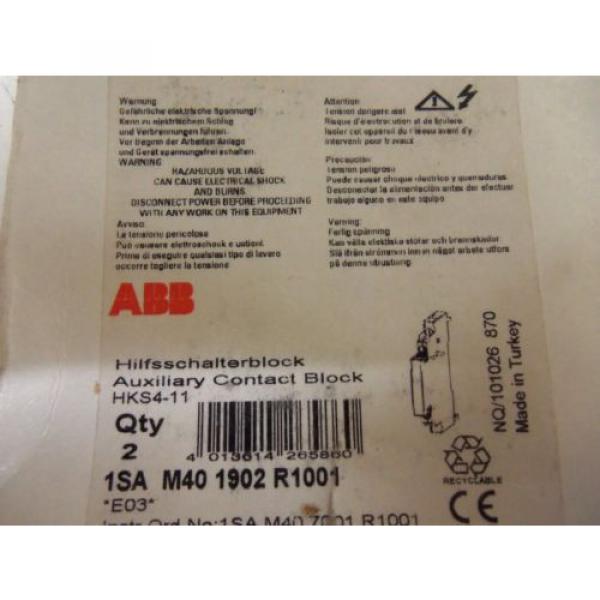 LOT OF 2 ABB HKS4-11 AUXILIARY CONTACT *NEW IN BOX* #5 image