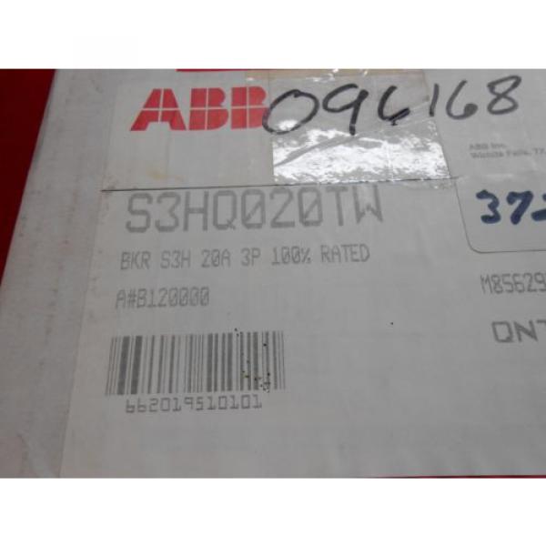 ABB Sace Isomax S Circuit Breaker S3HQ020TW 20A 3P NIB #1 image