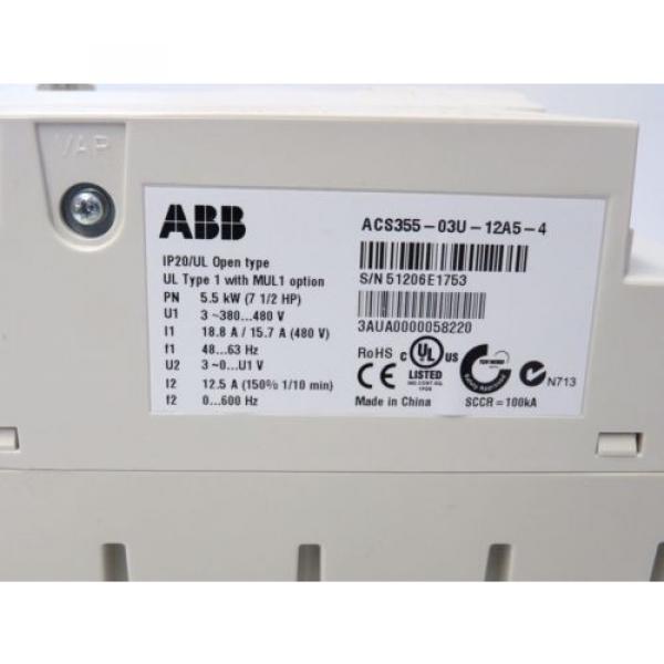 ABB ACS355-03U-12A5-4 AC Drive 5.5kW (7.5HP), 12.5A, 380-480Vac New #3 image