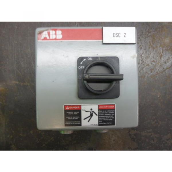 ABB GENERAL PURPOSE SWITCH  IN HOFFMAN ENCLOSURE #5191249 P/N NF402-3P05A USED #1 image