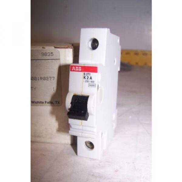 2) NEW ABB S 271 K2 A  CIRCUIT BREAKER 2 AMP 277 VAC 1 POLE ABB S271 K2A LOT OF2 #2 image