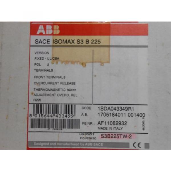 ABB S3B225TW-2 CIRCUIT BREAKER #1 image