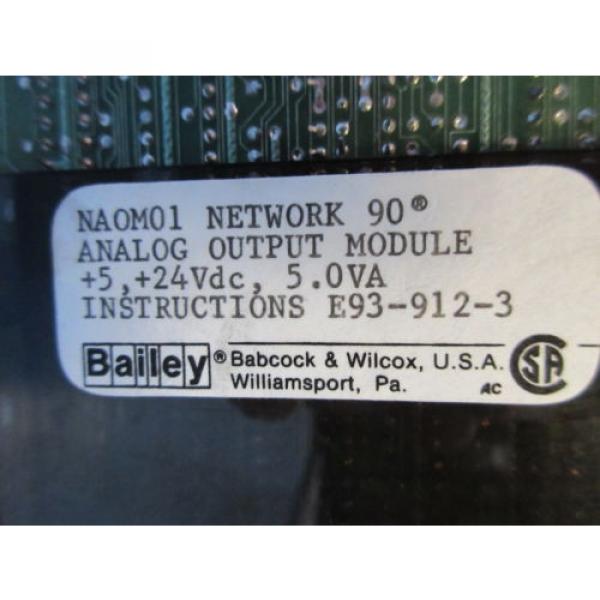 Bailey NAOM01 Network 90 Analog Output Module 6631966D1 ABB Symphony infi-90 #2 image