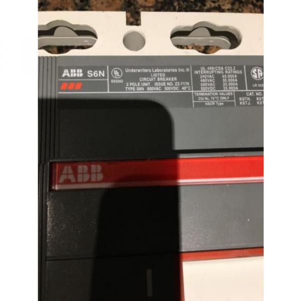 ABB S6N 600 Amp 2-pole ZZ-7178 #2 image