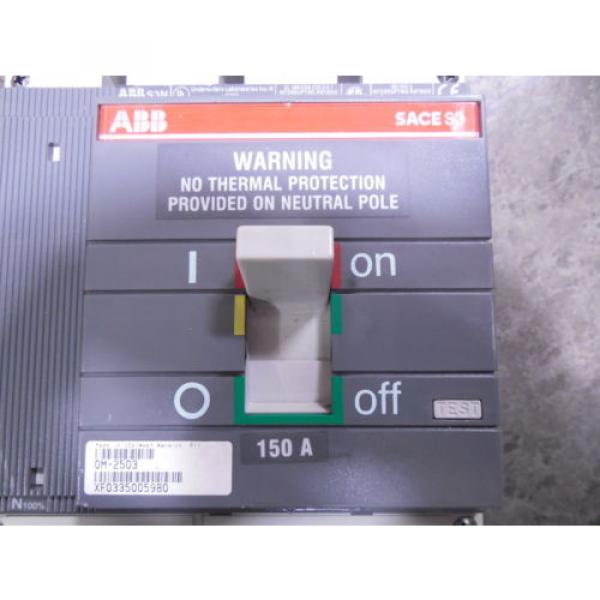 USED ABB S3N SACE S3 Circuit Breaker 150 Amps 600VAC 4 Pole #5 image