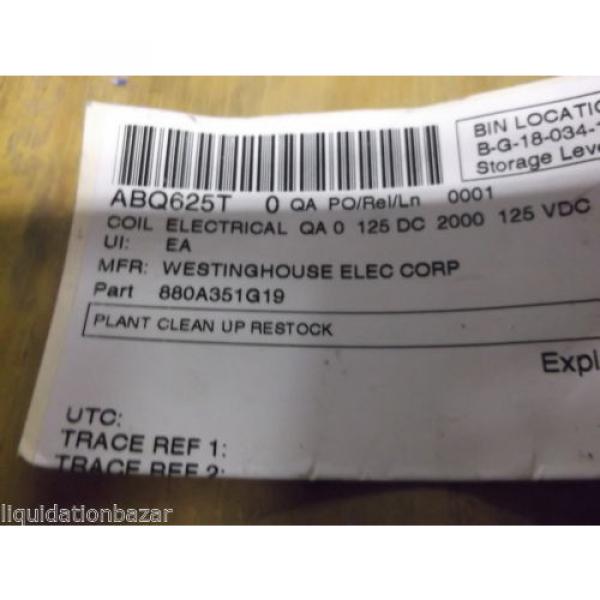 NNB ABB WESTINGHOUSE 880A351G19 COIL EACH #2 image