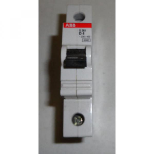 ABB S261 D4 1 Pole Circuit Breaker 4 Amp 277 480 Volt #1 image