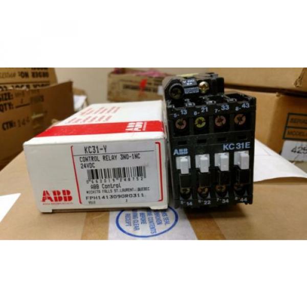 *NEW* ABB KC31-Y Control Relay 3NO-1NC 24VDC  Dynapert p/n VCD-5469 #1 image