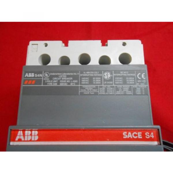 ABB SACE Circuit Breaker S4N250BW   250Amp  new out of box bell alarm aux #2 image