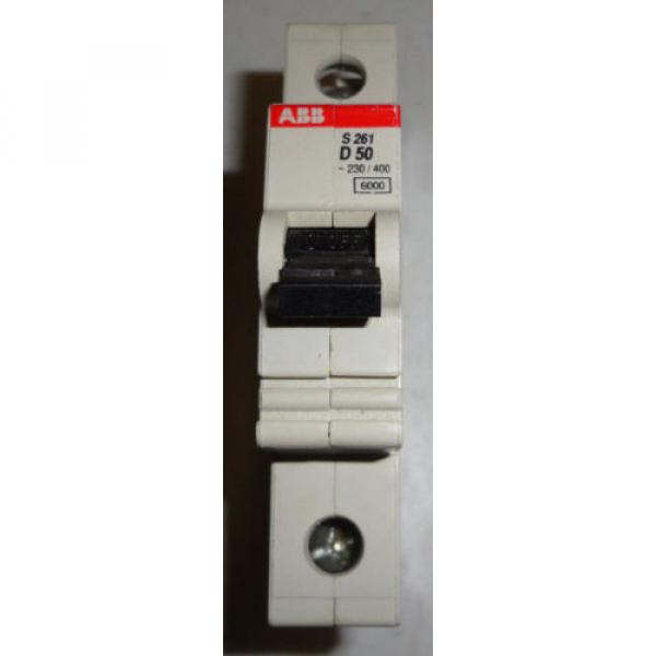 ABB S261 D50 1 Pole Circuit Breaker 50 Amp 277 Volt DIN Mount #1 image