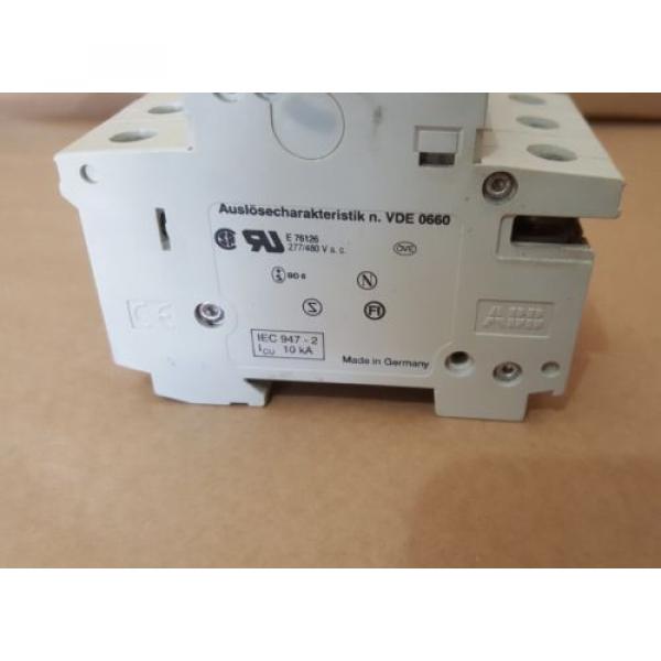 ABB S273 K25A 3 POLE 4A CIRCUIT BREAKER 277/480VAC #2 image