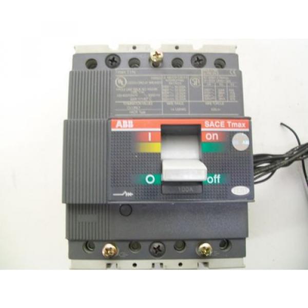 ABB T1N TMAX 4Pole 100A 480-600Y/347V Circuit Breaker W/Aux Switch NR:AG08030918 #2 image