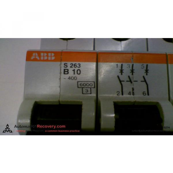 ABB S263-B10 CIRCUIT BREAKER 3 POLE 480VAC 10A, NEW* #141783 #3 image