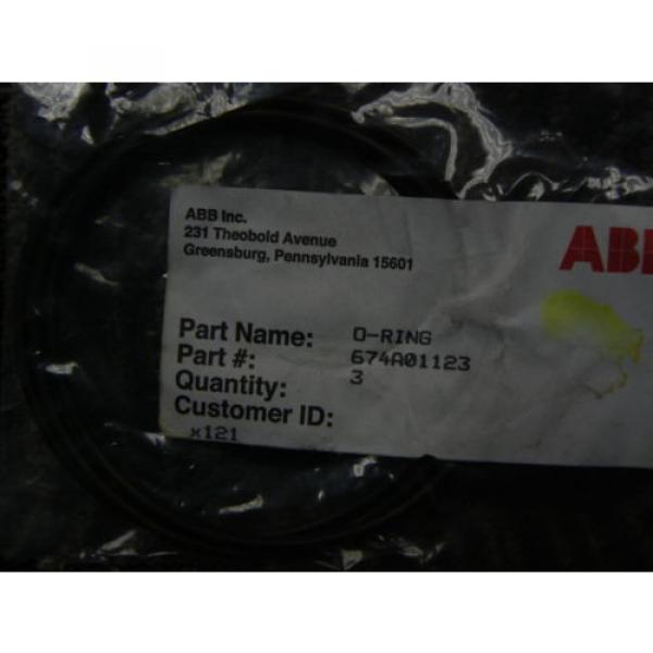 ABB INC. O-RING 674A01123  *NEW IN FACTORY BAG*   3 PC #1 image