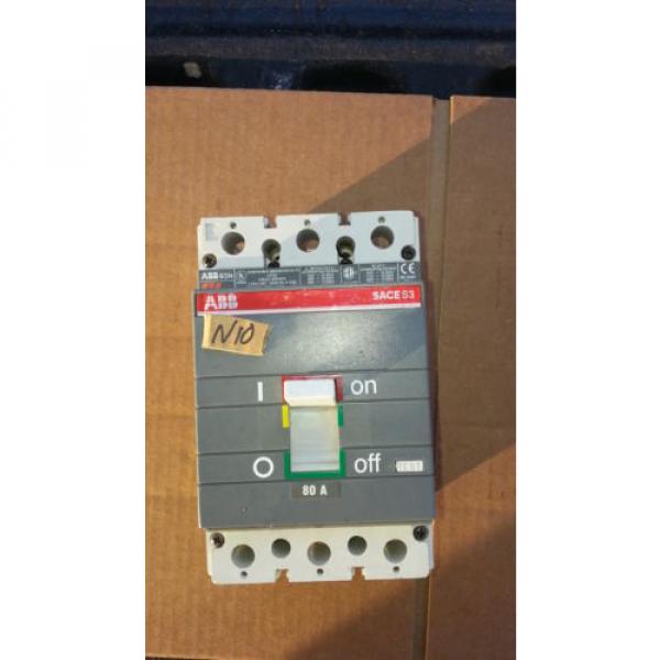 ABB BREAKER SACE S3 S3N 80A YO 24 VDC/AC AUX 3A 400 VAC #1 image