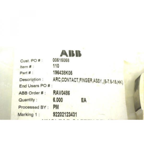 3 NEW ABB 196438K05  ARC CONTACT #2 image