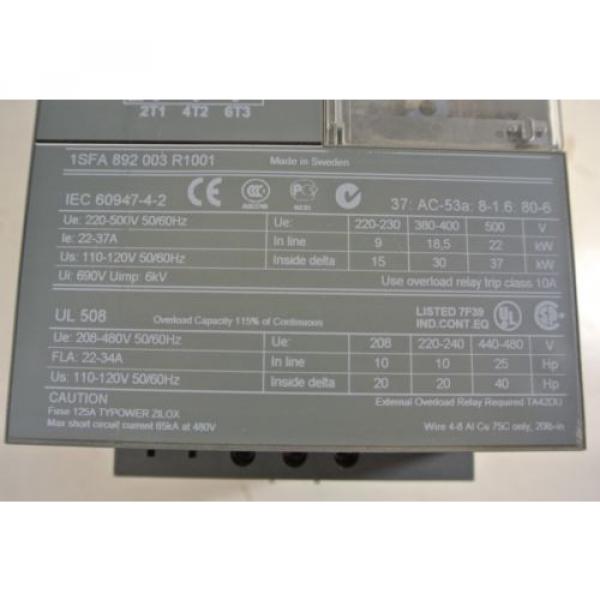 ABB PS S 37/64-500F Soft Start Motor Controller 1SFA 892 003 R1001 #3 image