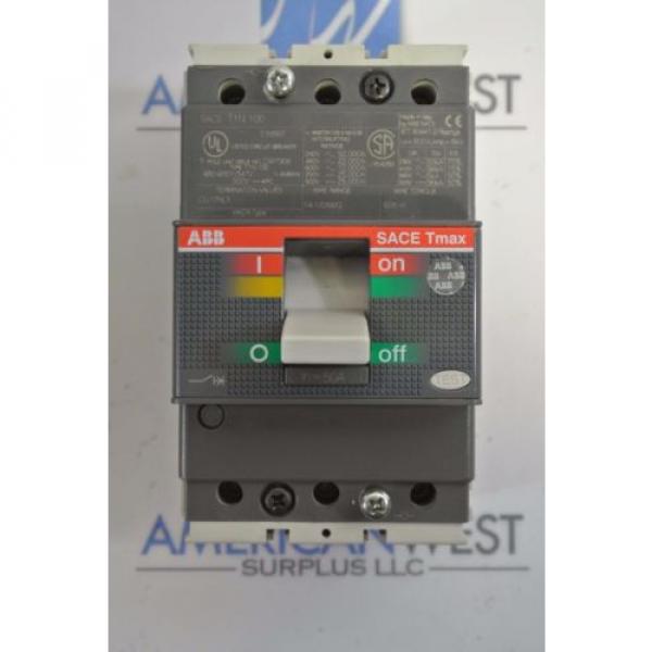 ABB SACE T1N 100 3P 600V 50A Circuit Breaker - USED #1 image