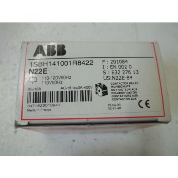 ABB N22E CONTACTOR RELAY 110-120V *NEW IN BOX* #7 image