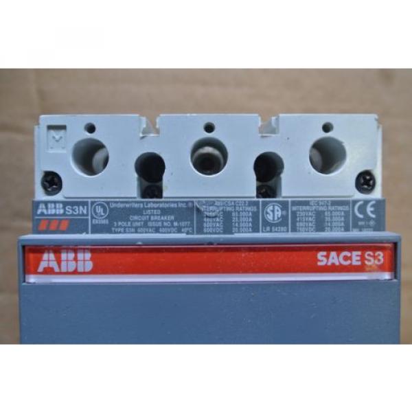 ABB SACE S3N 122160043-002  150 amp 600 volt SACE S3  Tested #2 image