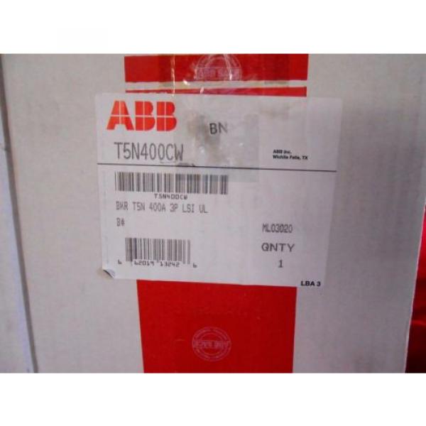 New In Box ABB T5N400CW T5 CIRCUIT BREAKERS 1SDA058153R1 tmax lsi t5n400bw tw #1 image