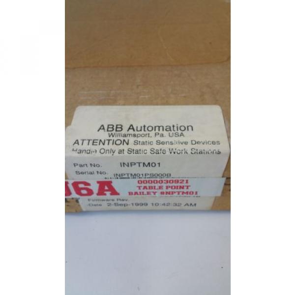 New ABB Bus Transfer Module Bailey INPTM01  (Factory Seal)  3231 #2 image