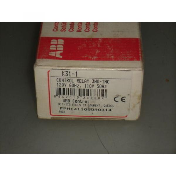 ABB CONTROL RELAY K31-1  *NEW* #1 image