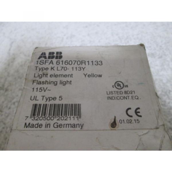 ABB 1SFA616070R1133 LIGHT ELEMENT AMBER *NEW IN BOX* #1 image