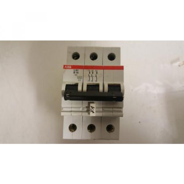 ABB 16A Circuit Breaker, # S263 / S263-B16, 3 Pole, Used, WARRANTY #2 image