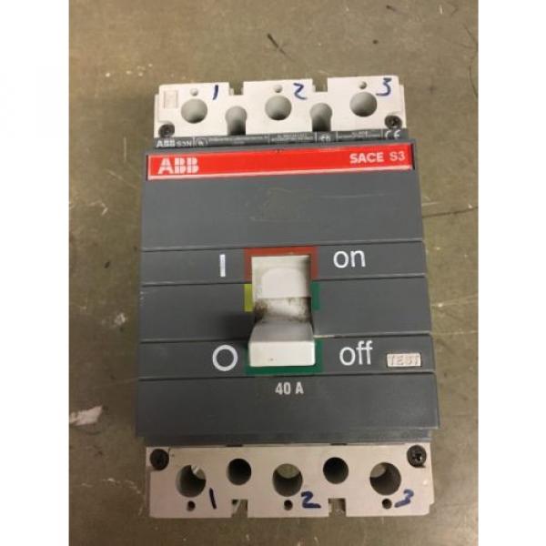 ABB S3N SACE S3 40 Amp Type HACR 3 Pole 40A Breaker 600V S3N040 #1 image