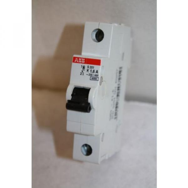 ABB S201 K1.6A CIRCUIT BREAKER 1.6 AMP, 230/400 VOLT, I POLE  NEW #1 image