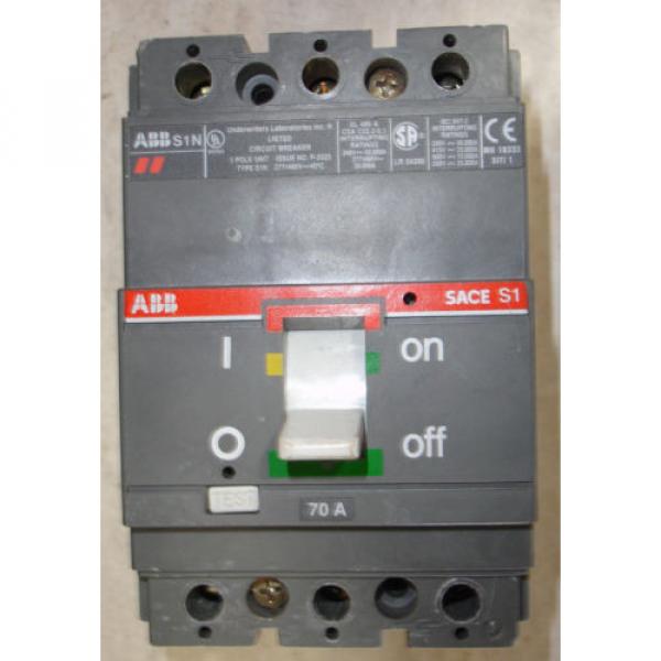 ABB S1N Circuit Breaker 70  Amp Sace S1 240 480 414 500 volt AC Ships Today #1 image