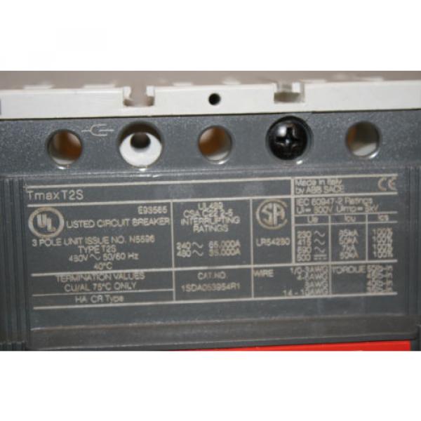 ABB Tmax T2S Circuit Breaker 25A  3 Pole Unit  E93565 #2 image