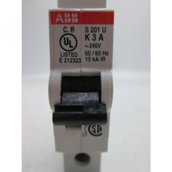 New ABB S201U-K3 Circuit Breaker, 1-Pole, 3A 240VAC Max #2 image