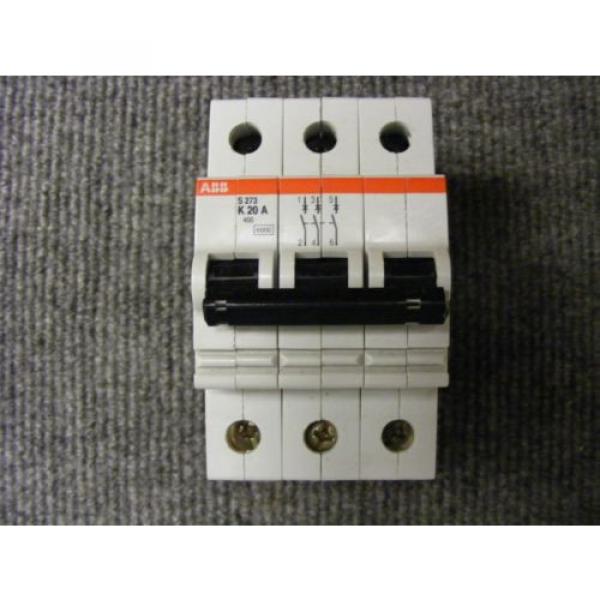 ABB 3 Pole 20 Amp Circuit Breaker Cat No S 273 K20A #1 image