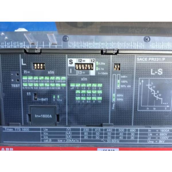 ABB TMAX T7S1600 SACE 1600A 230/690V 3PH CIRCUIT BREAKER #2 image