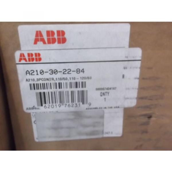 ABB A210-30-22-84 CONTACTOR A210 3PCONTR 110/50 110-120/60 *NEW IN BOX* #1 image