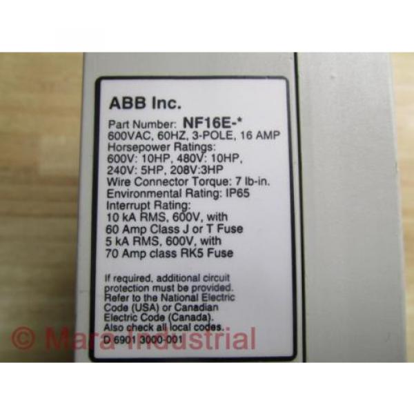 ABB NF16E-3PBJB NLA BLK HDL - New No Box #3 image