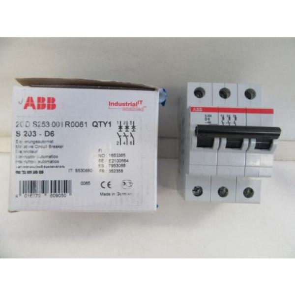 ABB S 203-D6 3-POLE CIRCUIT BREAKER ( GERMANY ) MARINE BOAT #1 image