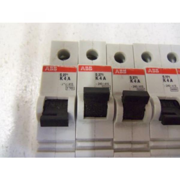 LOT OF 9 ABB CIRCUIT BREAKER S271-K4A *USED* #2 image