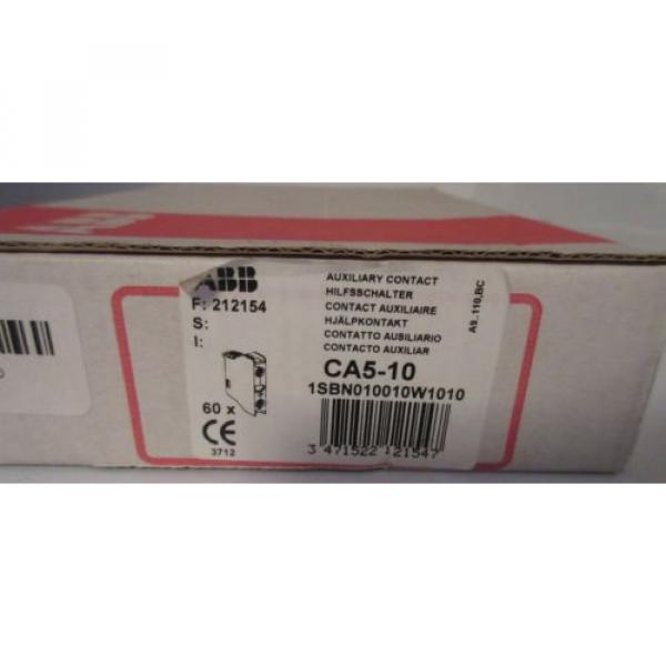 New ABB CA5-10 A AUX Black Contact 1NO Auxiliary CA5 10 1SBN010010R1010 60pc Box #4 image