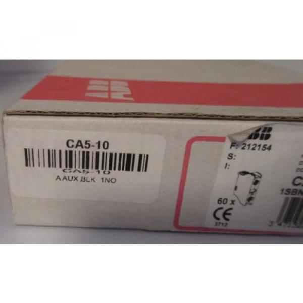 New ABB CA5-10 A AUX Black Contact 1NO Auxiliary CA5 10 1SBN010010R1010 60pc Box #6 image